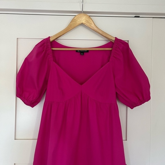 INC International Concepts Puff-Sleeved High Low Pink Dress - Picture 9 of 11